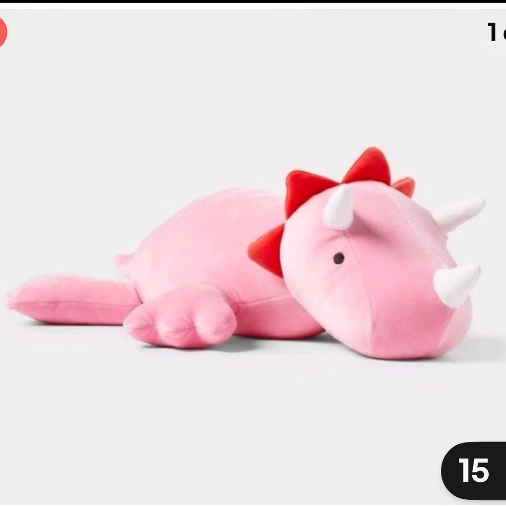 Pillowfort Weighted Pink Dinosaur Plush 3lb NWT